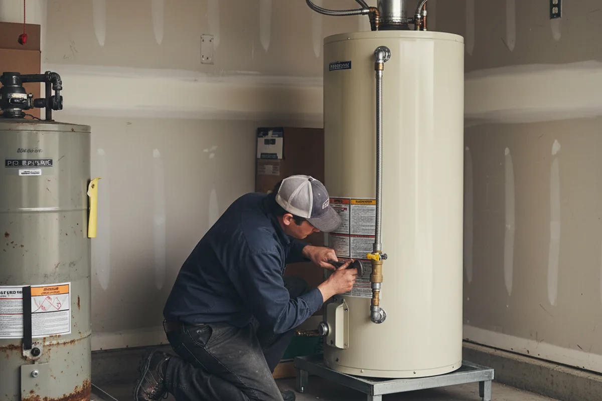 Water heater and shutoff valve replacement in Rhoadesville